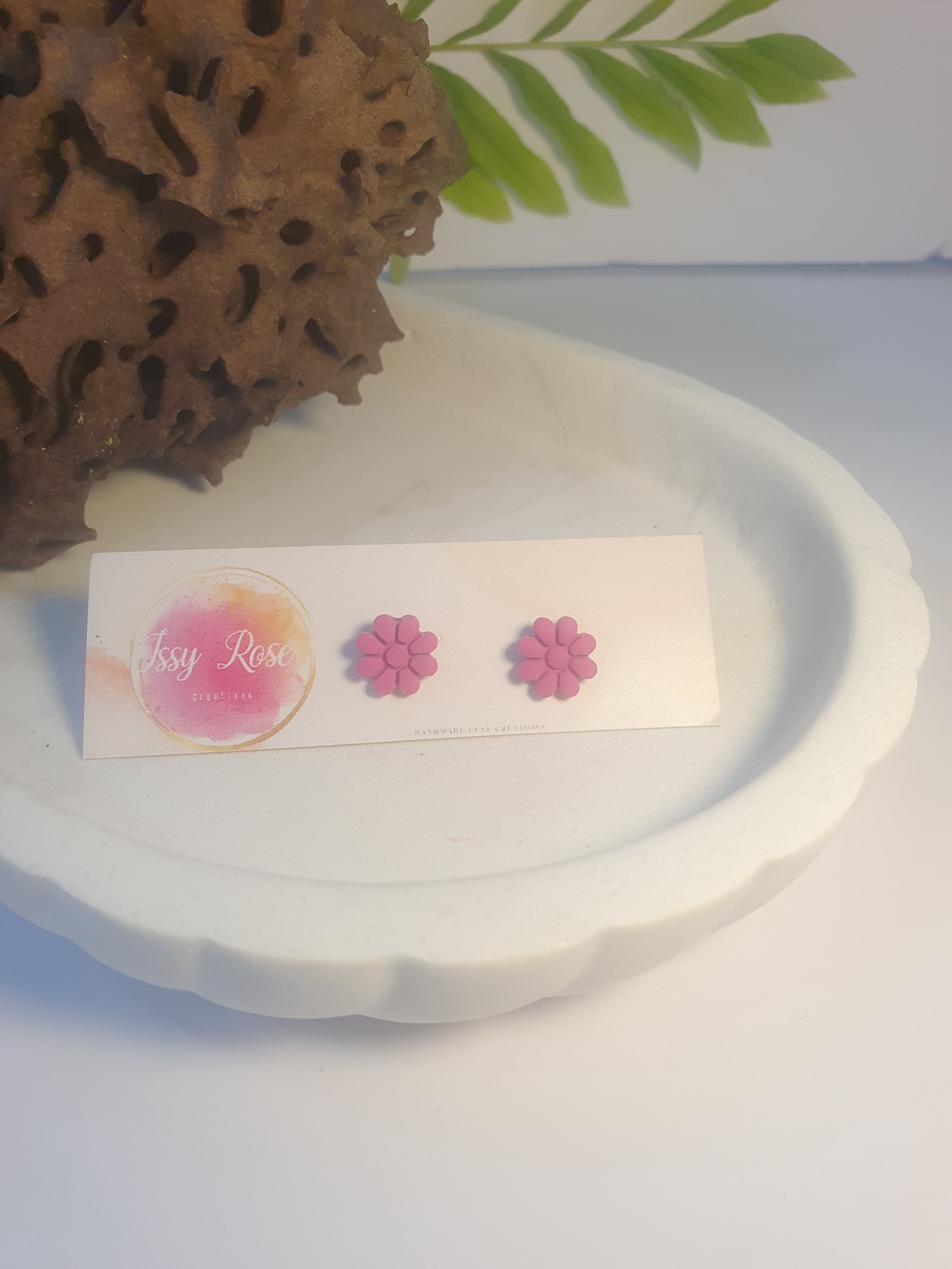 Mini flower Polymer Clay stud earrings
