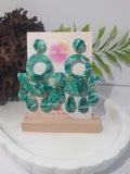 Ocean drift Polymer Clay statement earrings