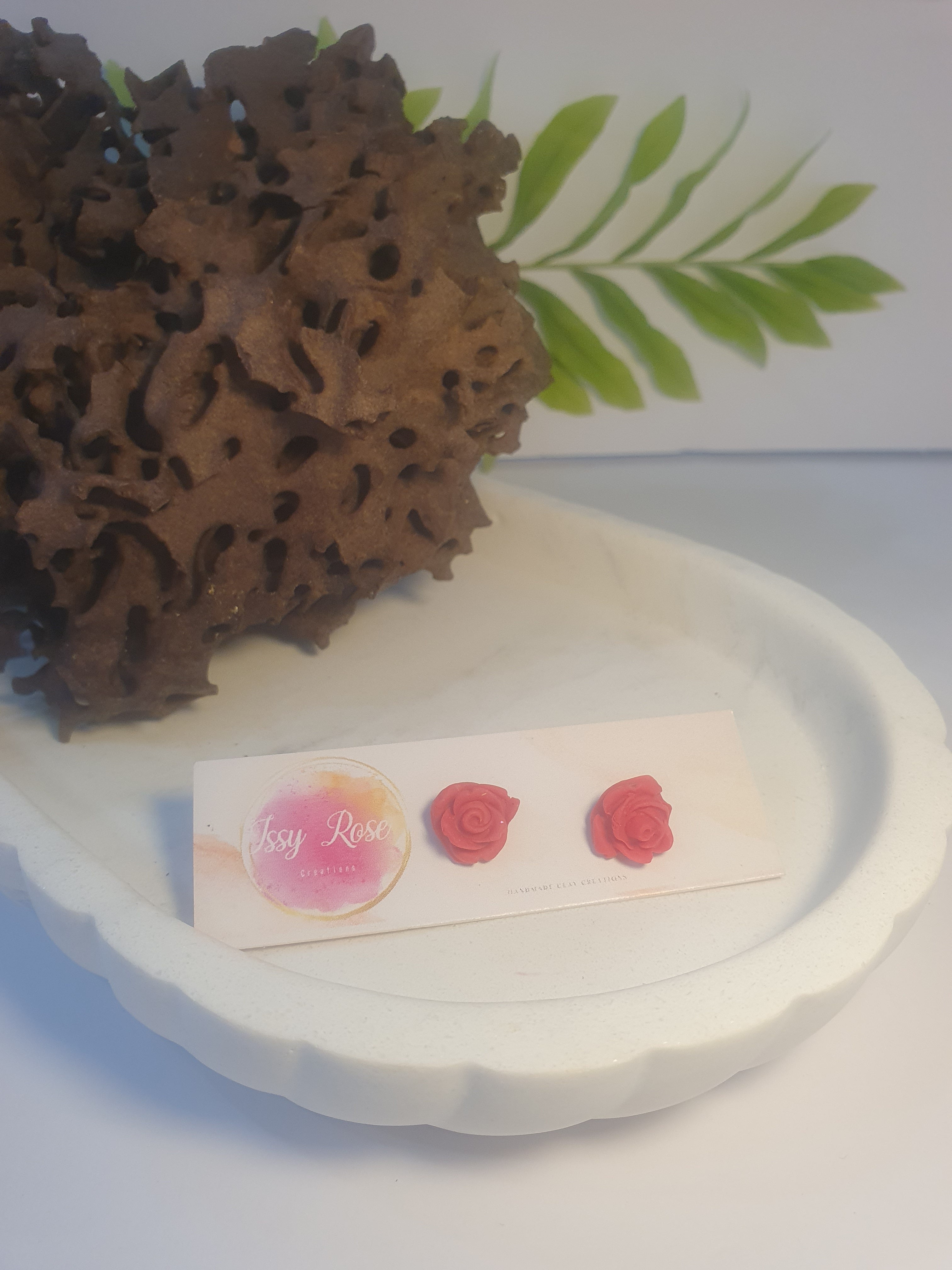 Mini flower Polymer Clay stud earrings