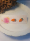 Carrot Polymer Clay Stud Earrings