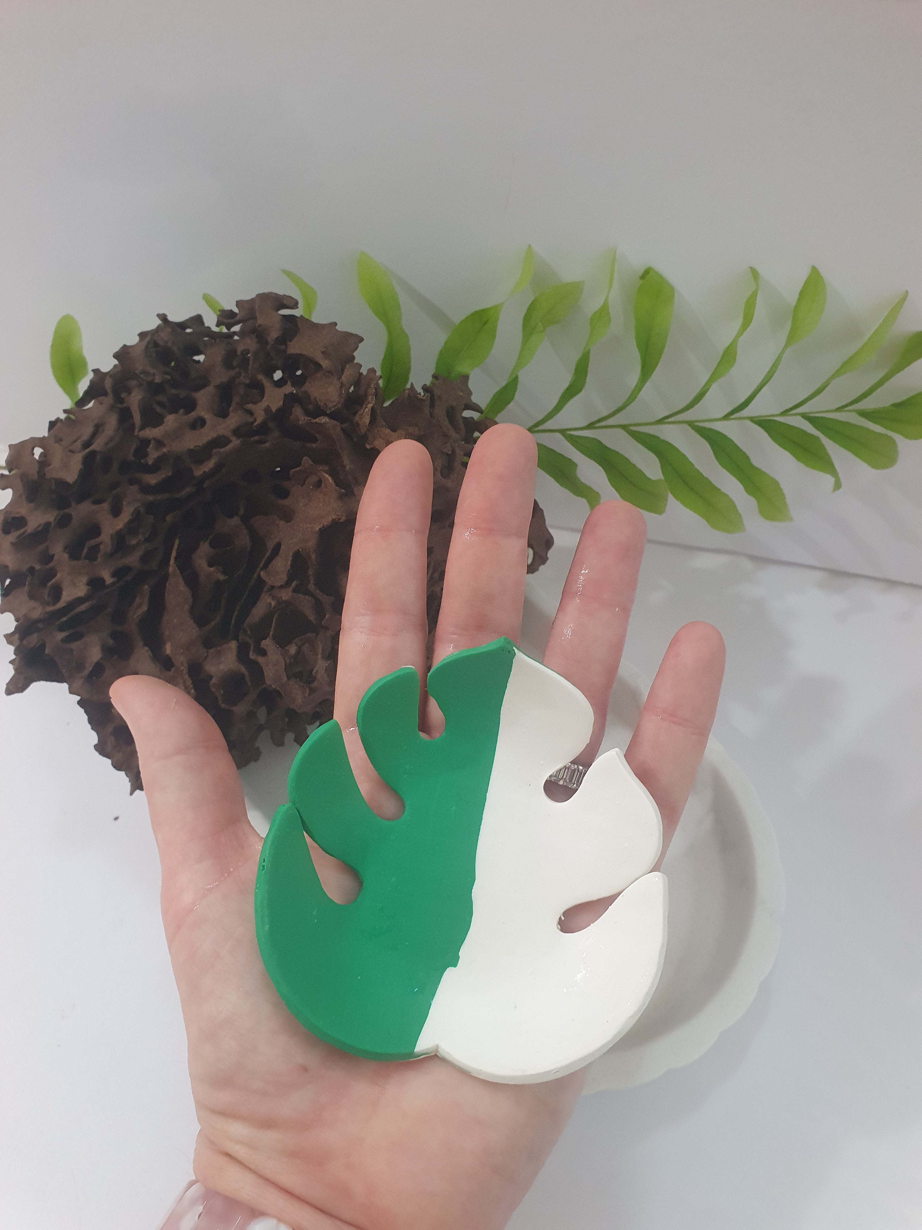 Monstera Leaf Polymer Clay Trinket Dish