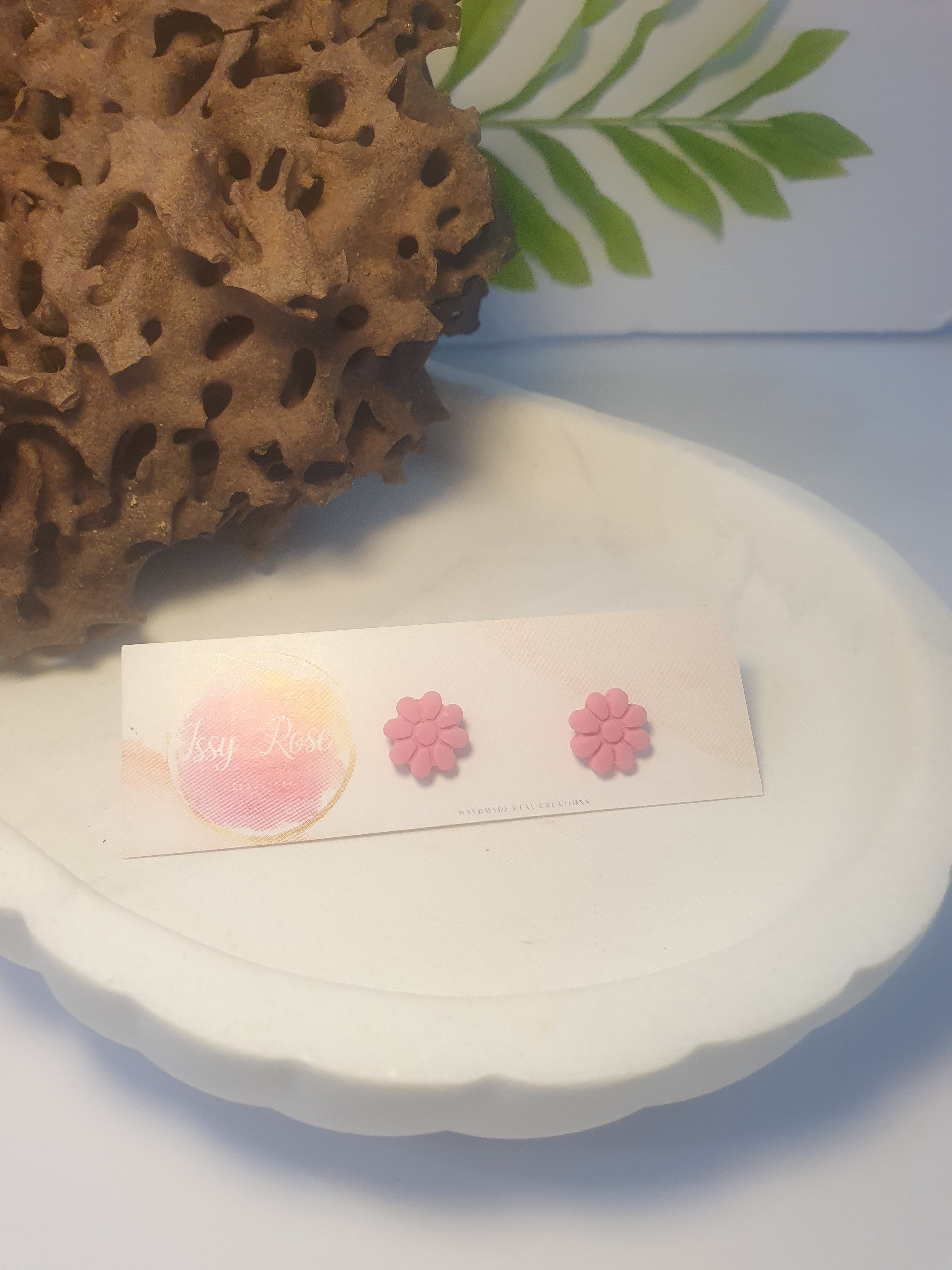 Mini flower Polymer Clay stud earrings