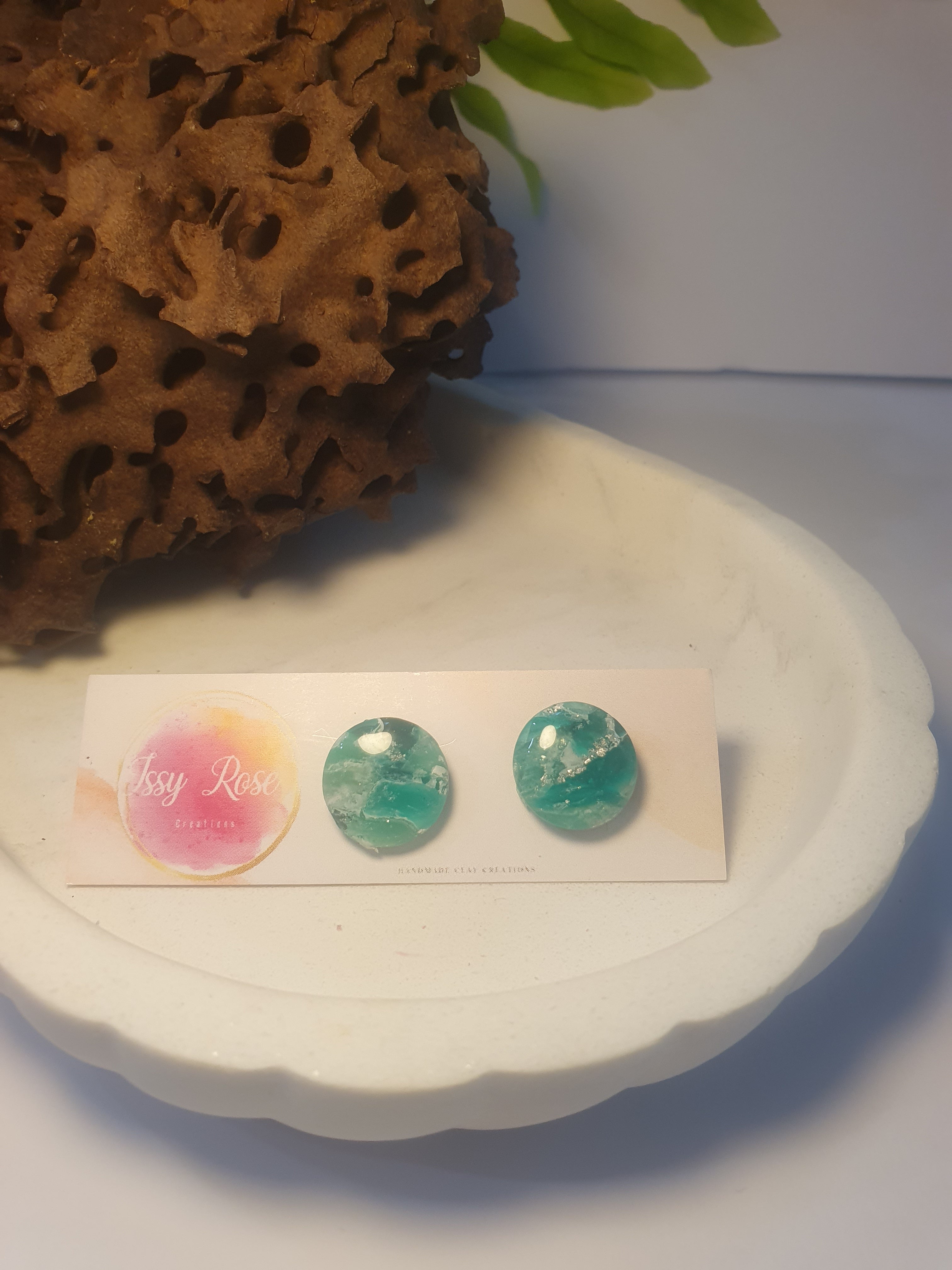 Ocean Drift Polymer clay Stud Earrings