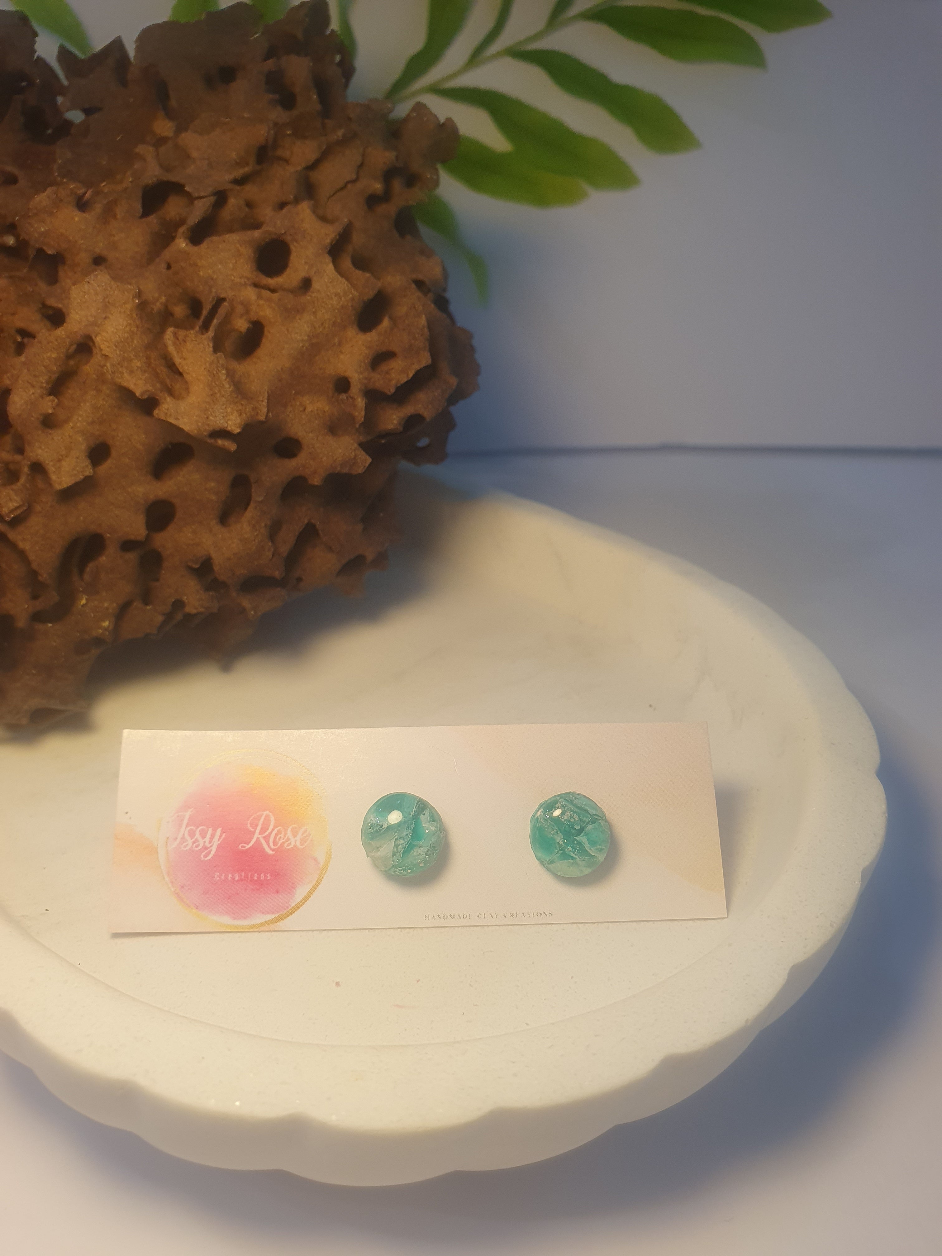 Ocean Drift Polymer clay Stud Earrings