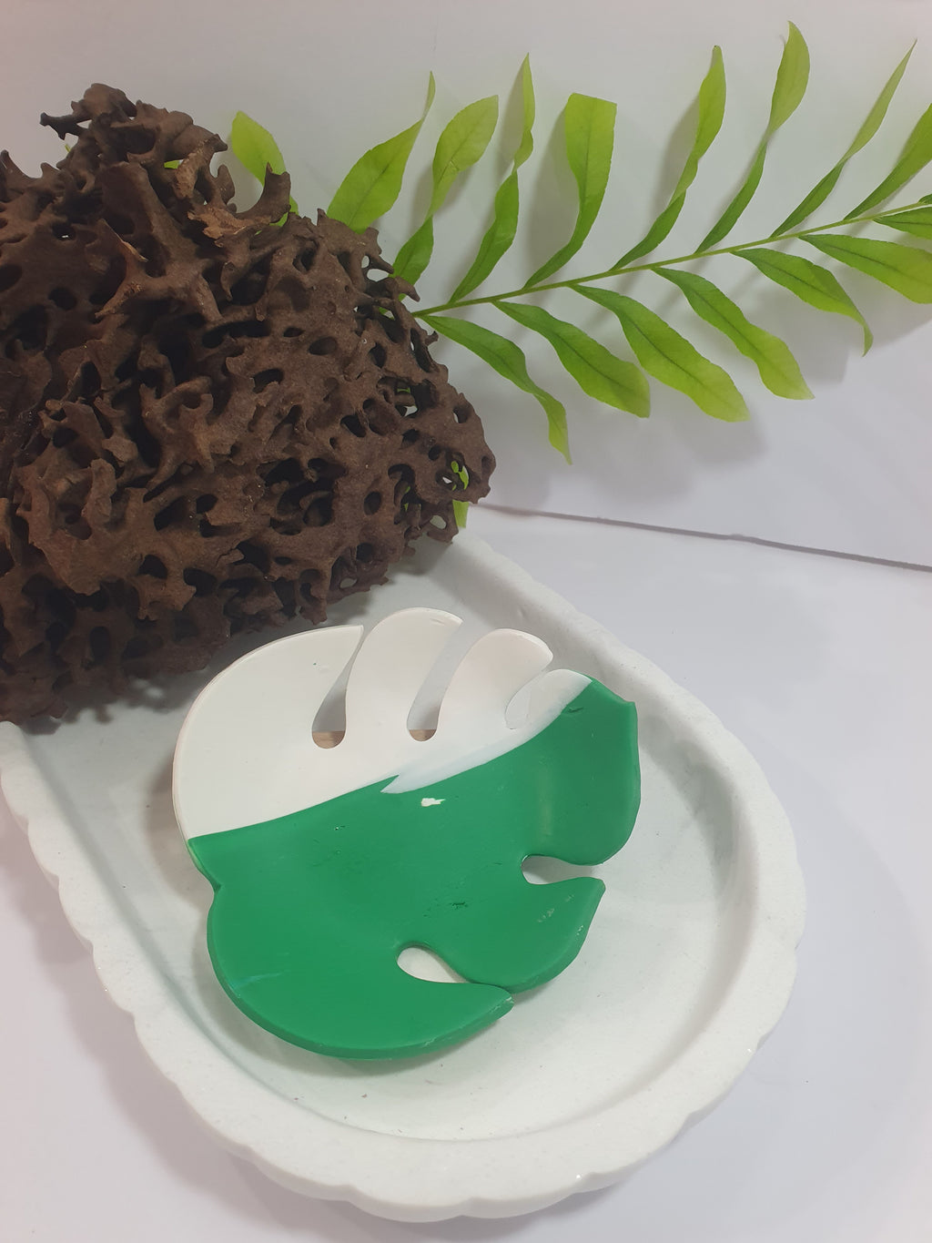 Monstera Leaf Polymer Clay Trinket Dish