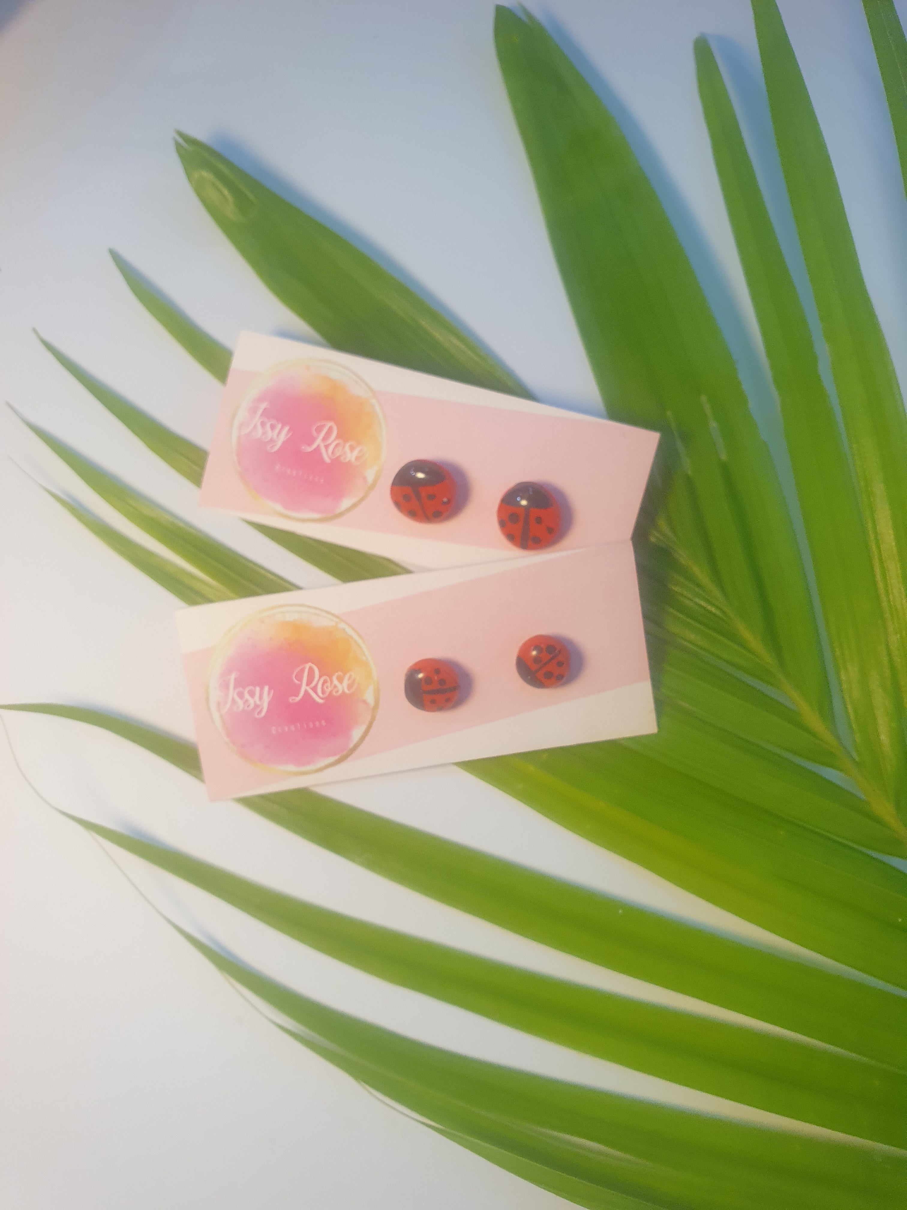 Ladybird Stud Polymer Clay Earrings
