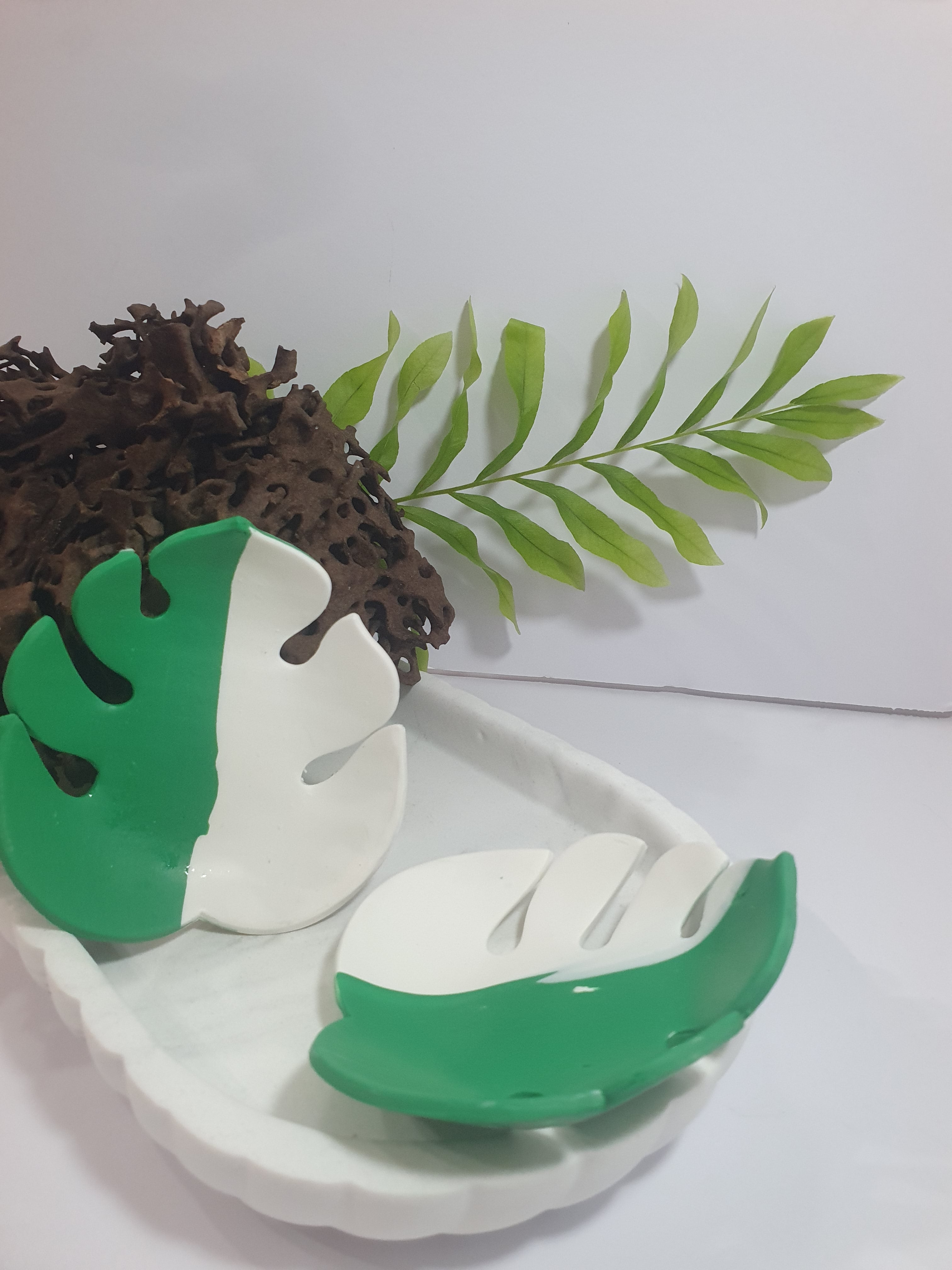Monstera Leaf Polymer Clay Trinket Dish