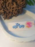 Blue Whale Polymer Clay Stud Earrings