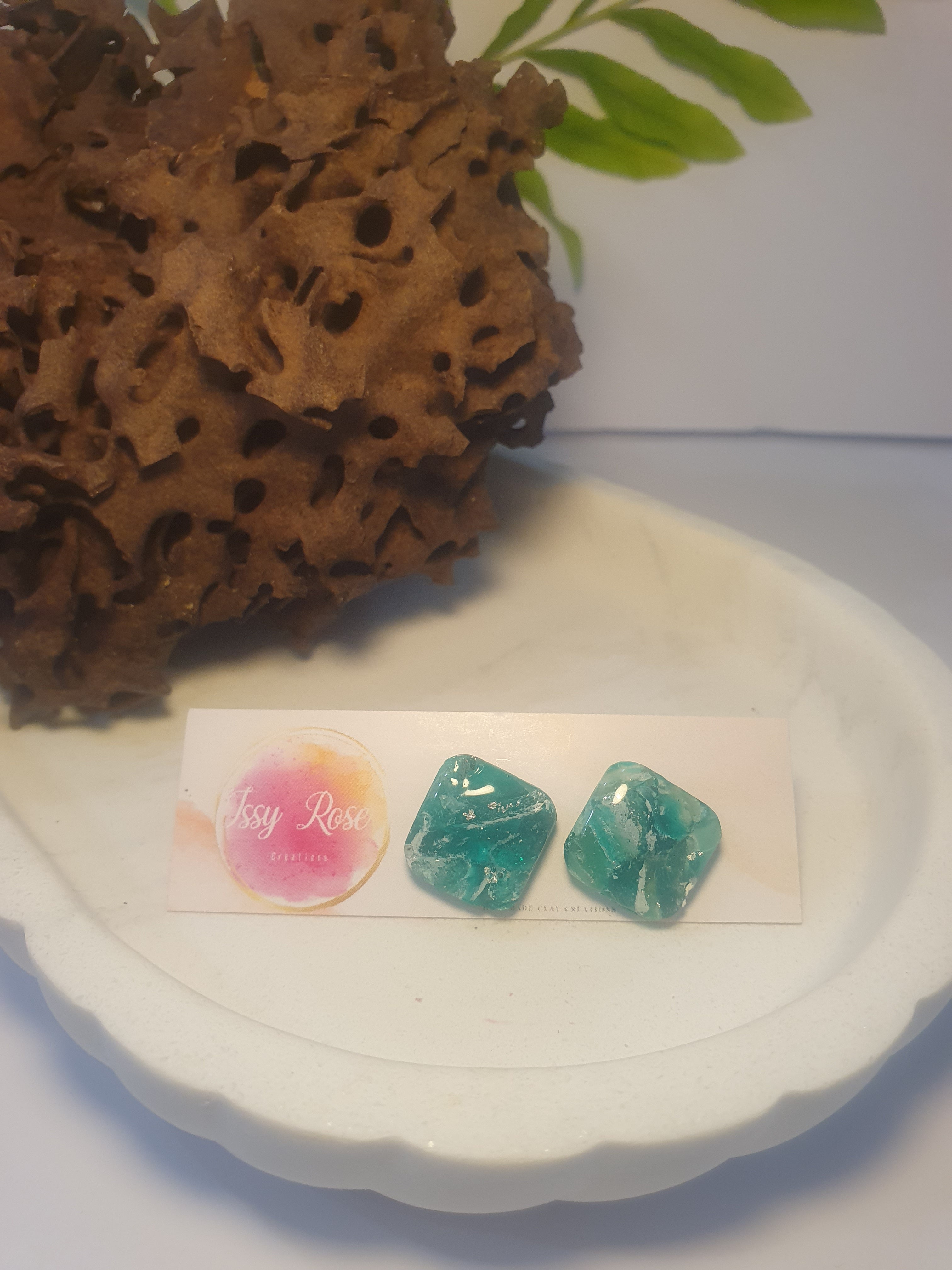 Ocean Drift Polymer clay Stud Earrings
