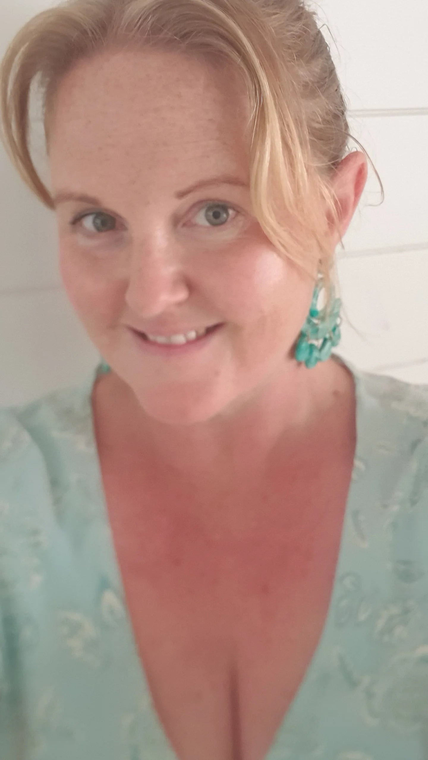 Ocean drift Polymer Clay statement earrings