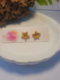 Gold Star “A+” Teacher Polymer Clay Stud Earrings